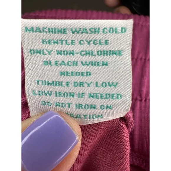 Cottagecore Lounge Shorts M Burgundy Elastic‎ Waist Casual Comfy NWT - Picture 5 of 5